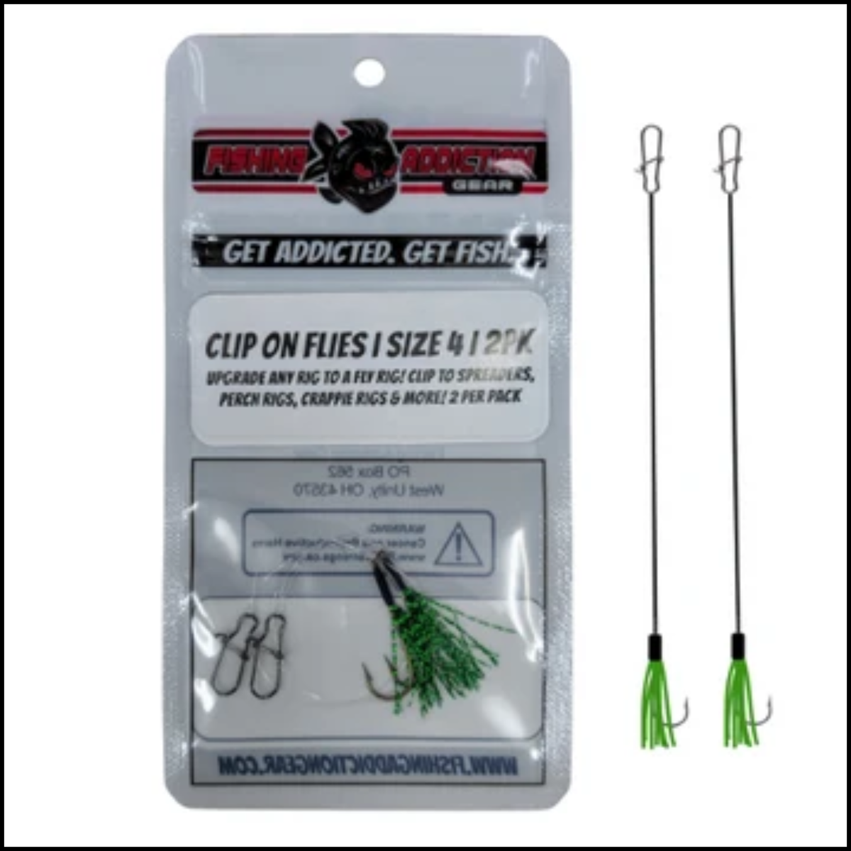 Fishing Addiction Clip On Flies Size 4