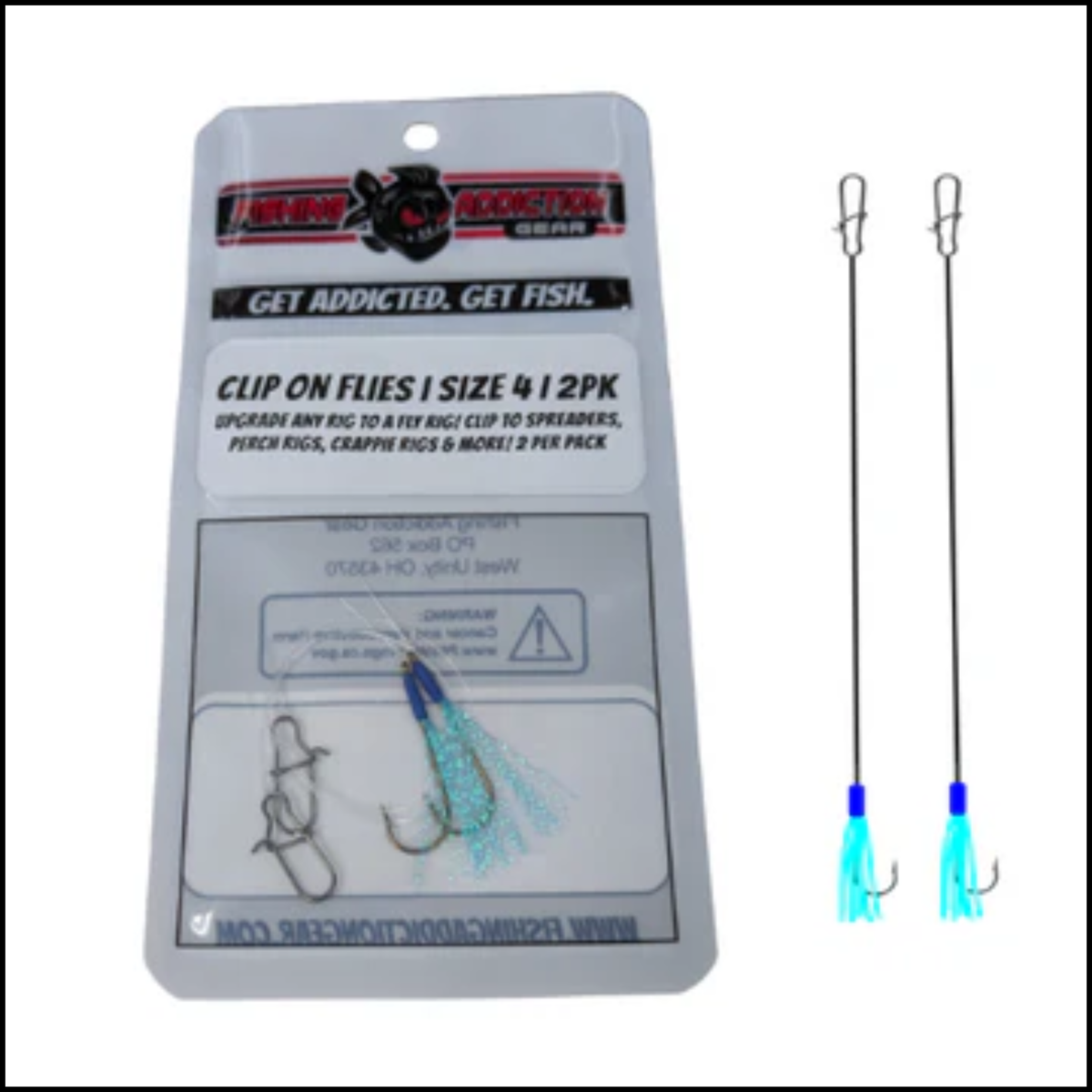 Fishing Addiction Clip On Flies Size 4