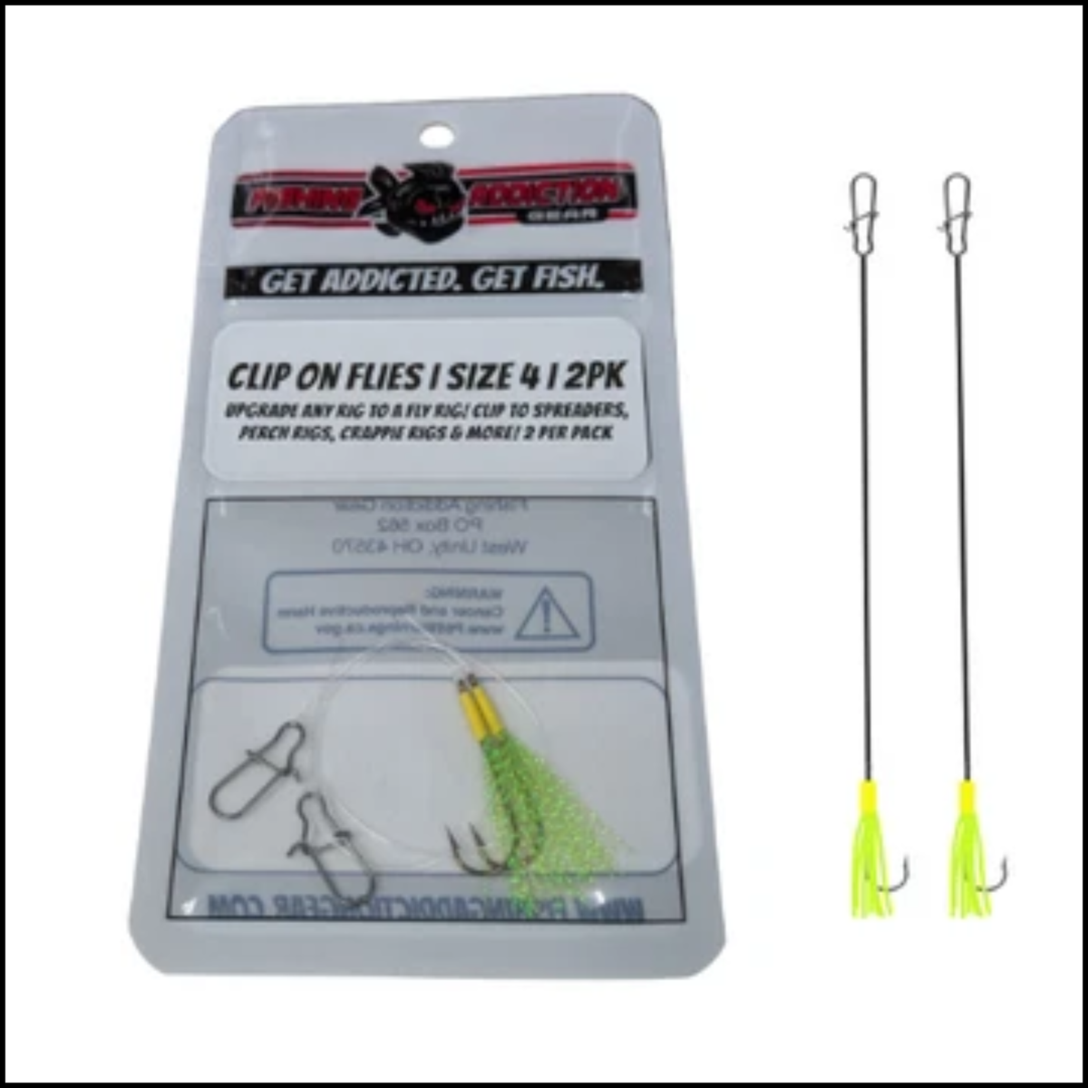 Fishing Addiction Clip On Flies Size 4