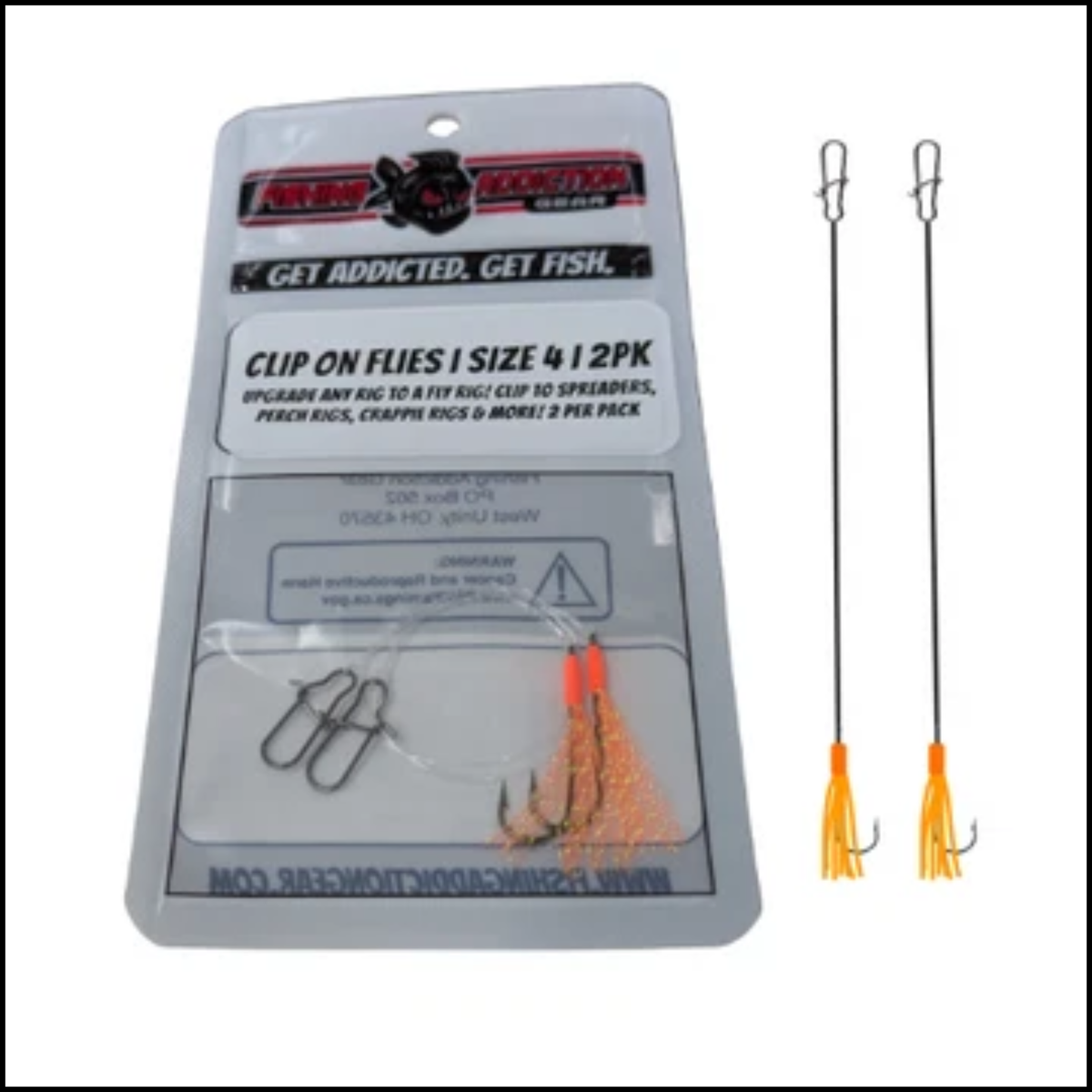 Fishing Addiction Clip On Flies Size 4
