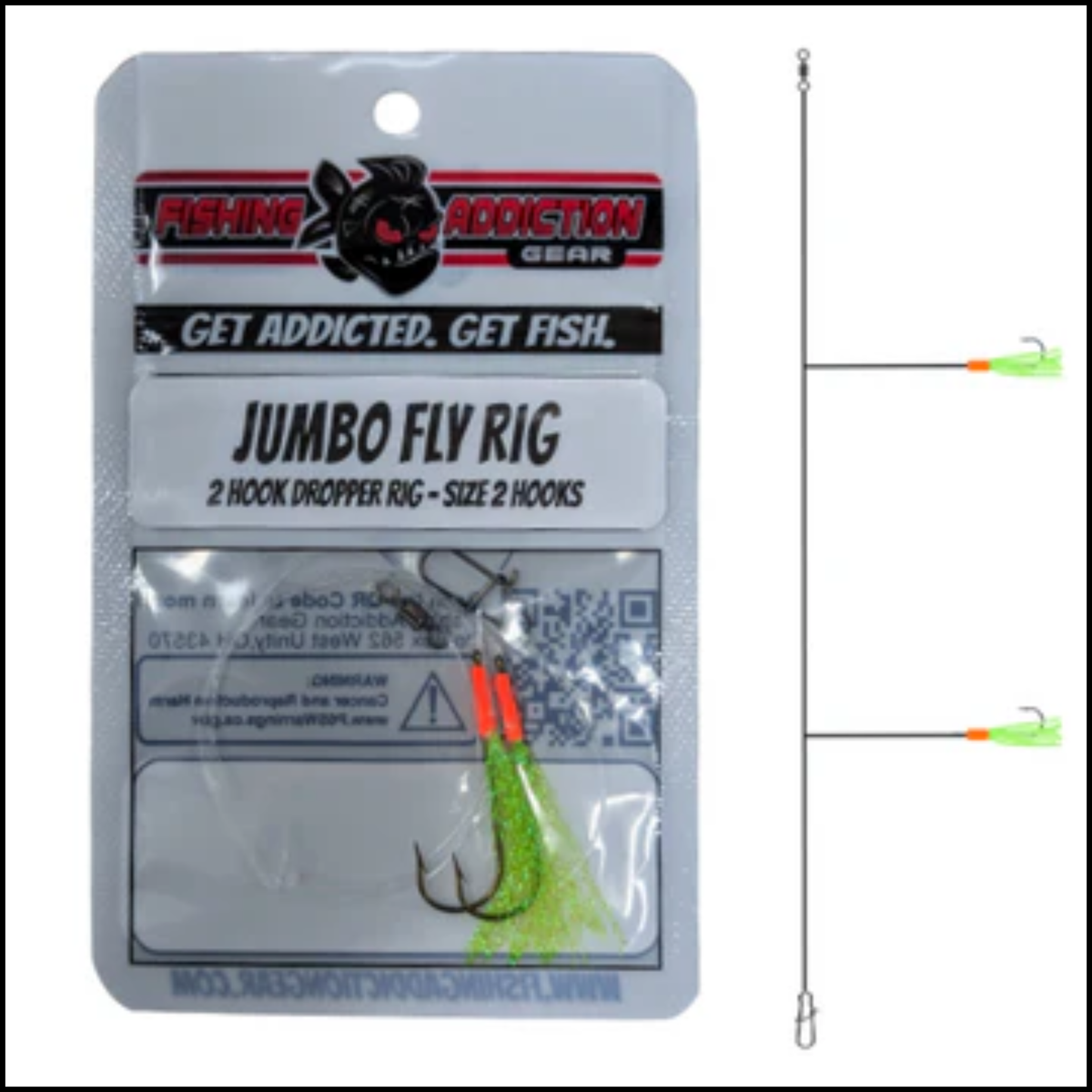 Fishing Addiction Jumbo Fly Rig Size 2