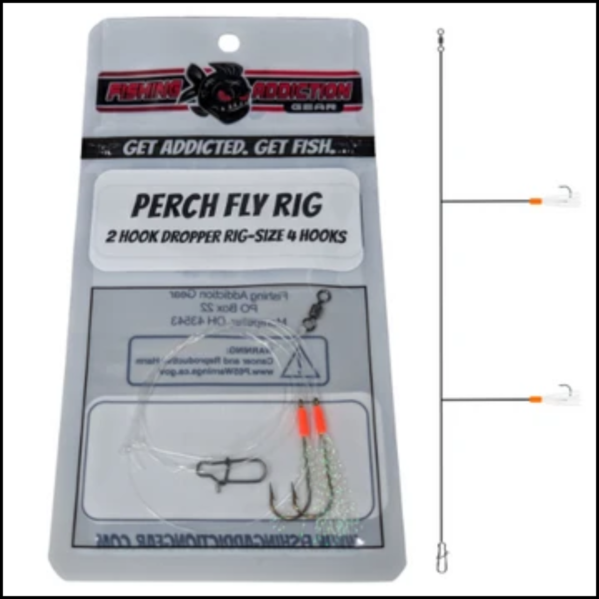 Fishing Addiction Perch Fly Rig Size 4