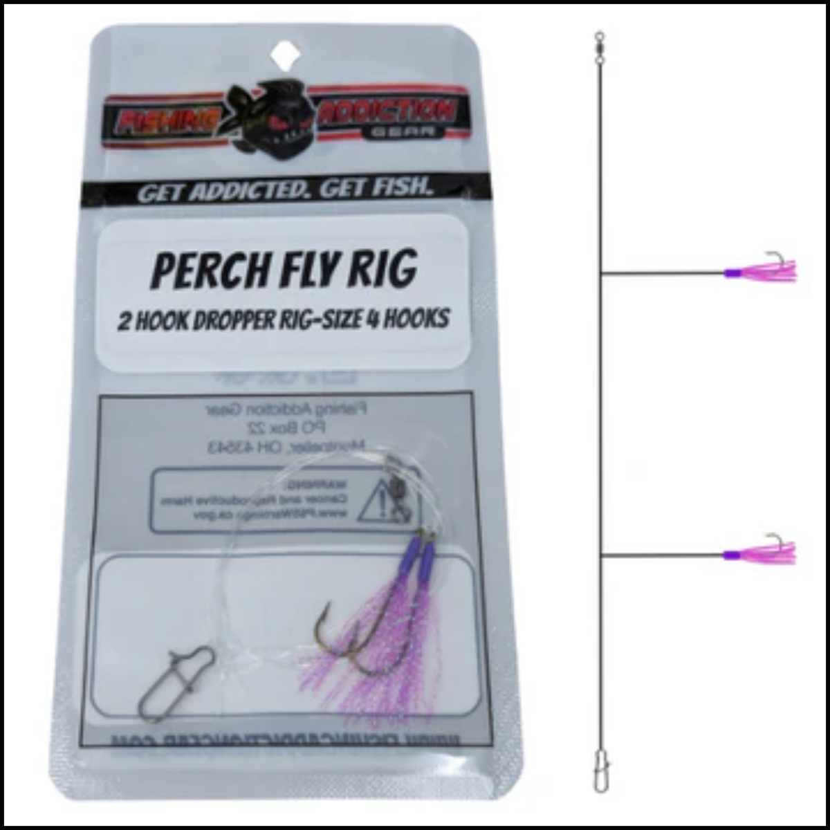 Fishing Addiction Perch Fly Rig Size 4