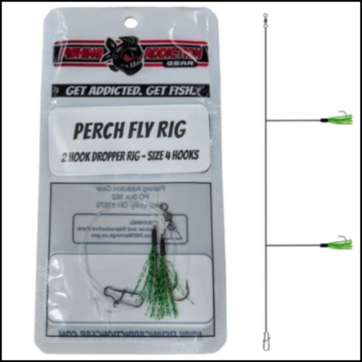 Fishing Addiction Perch Fly Rig Size 4