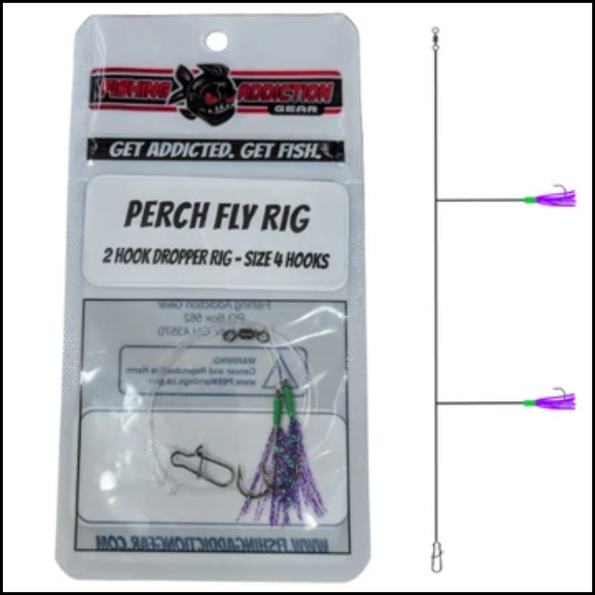 Fishing Addiction Perch Fly Rig Size 4