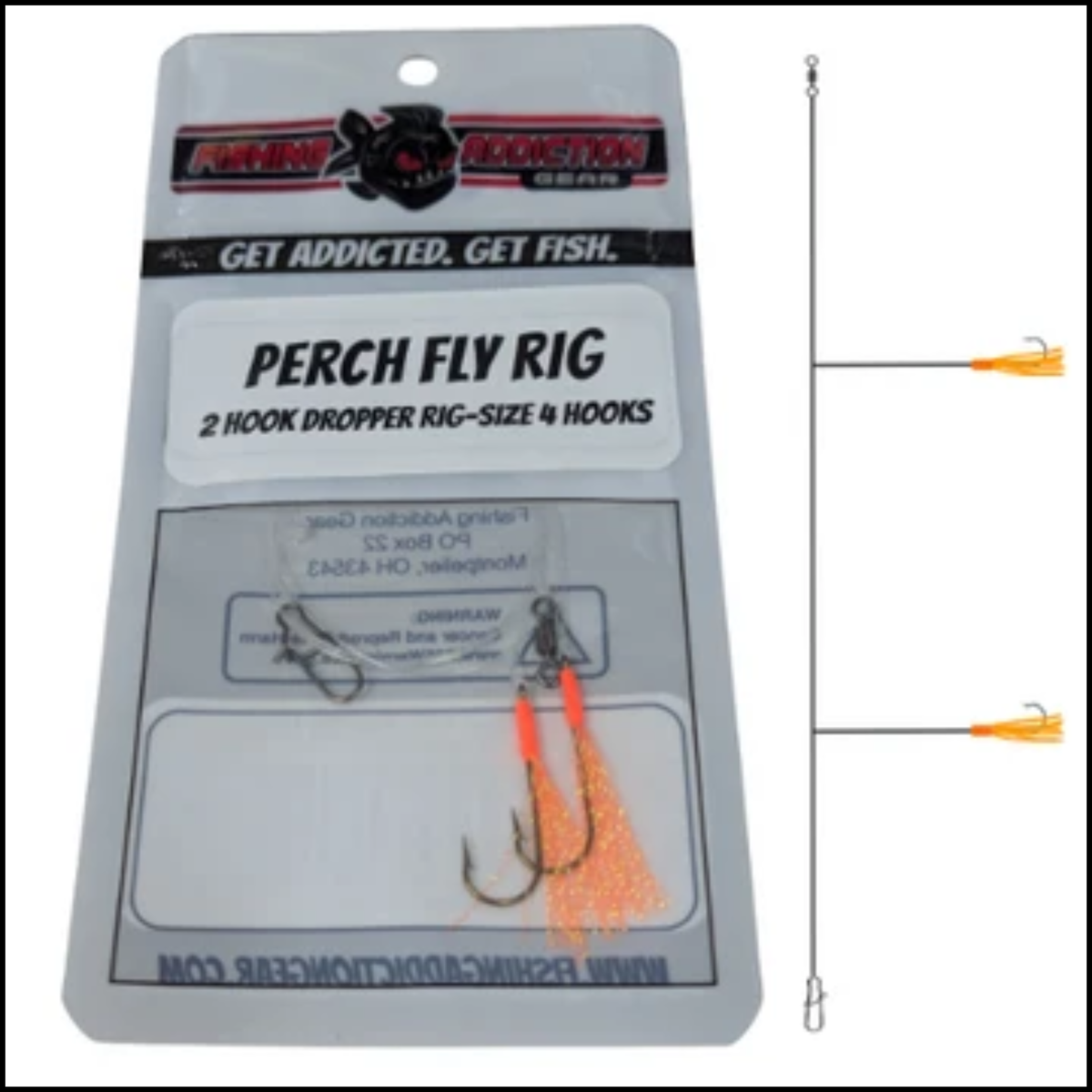 Fishing Addiction Perch Fly Rig Size 4
