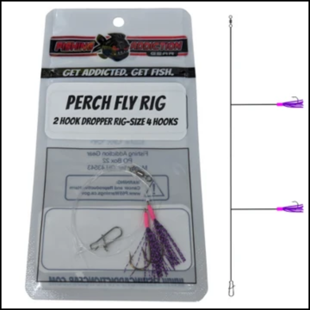 Fishing Addiction Perch Fly Rig Size 4