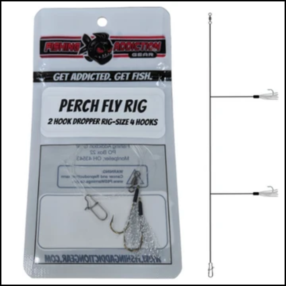 Fishing Addiction Perch Fly Rig Size 4