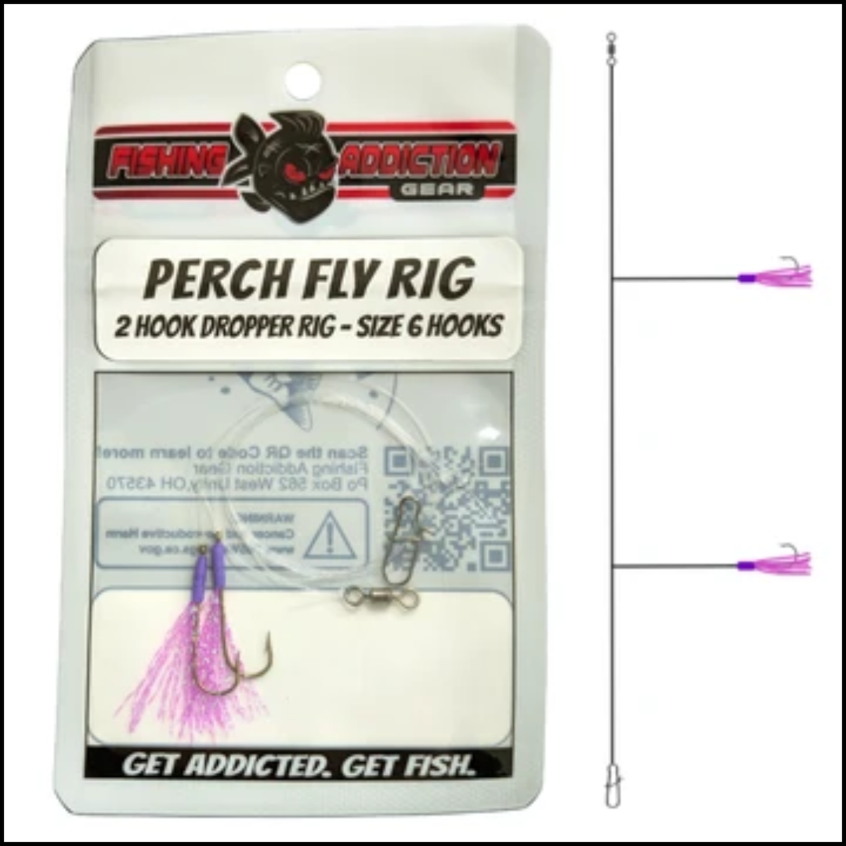 Fishing Addiction Perch Fly Rig Size 6