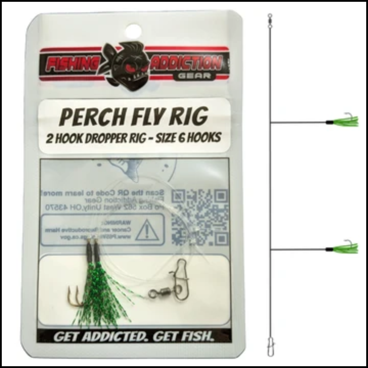 Fishing Addiction Perch Fly Rig Size 6