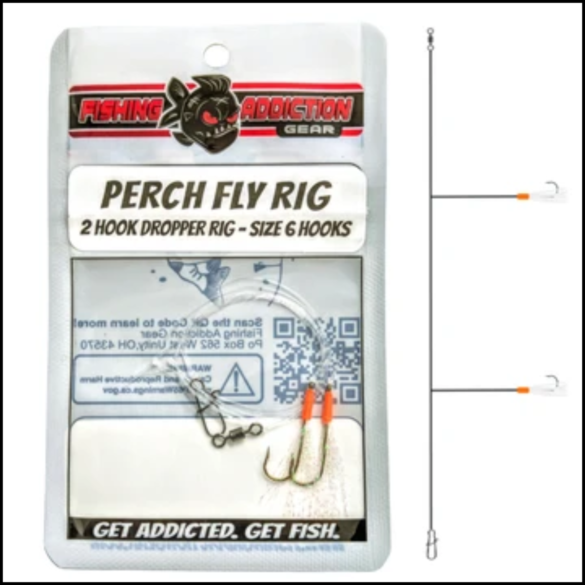 Fishing Addiction Perch Fly Rig Size 6