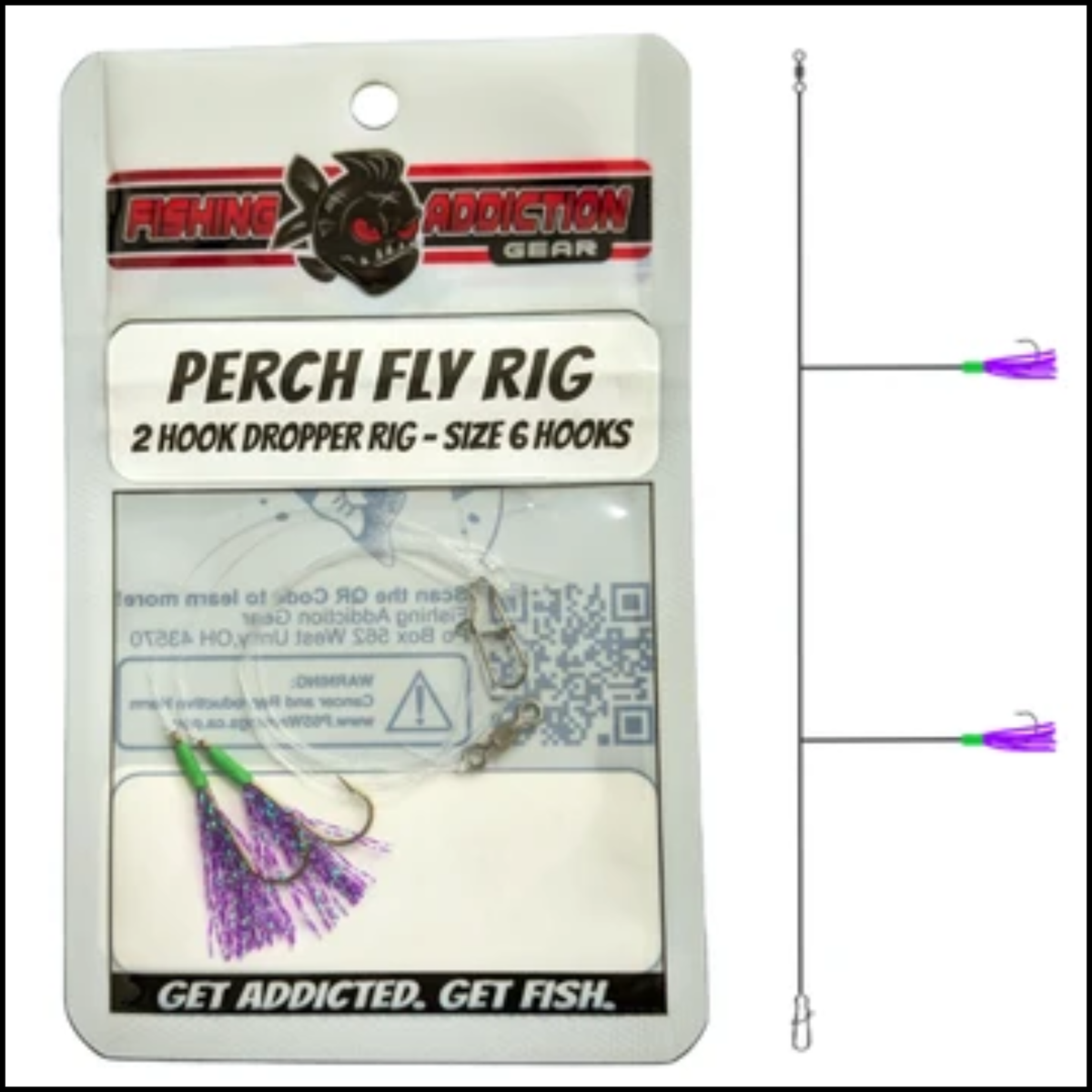 Fishing Addiction Perch Fly Rig Size 6