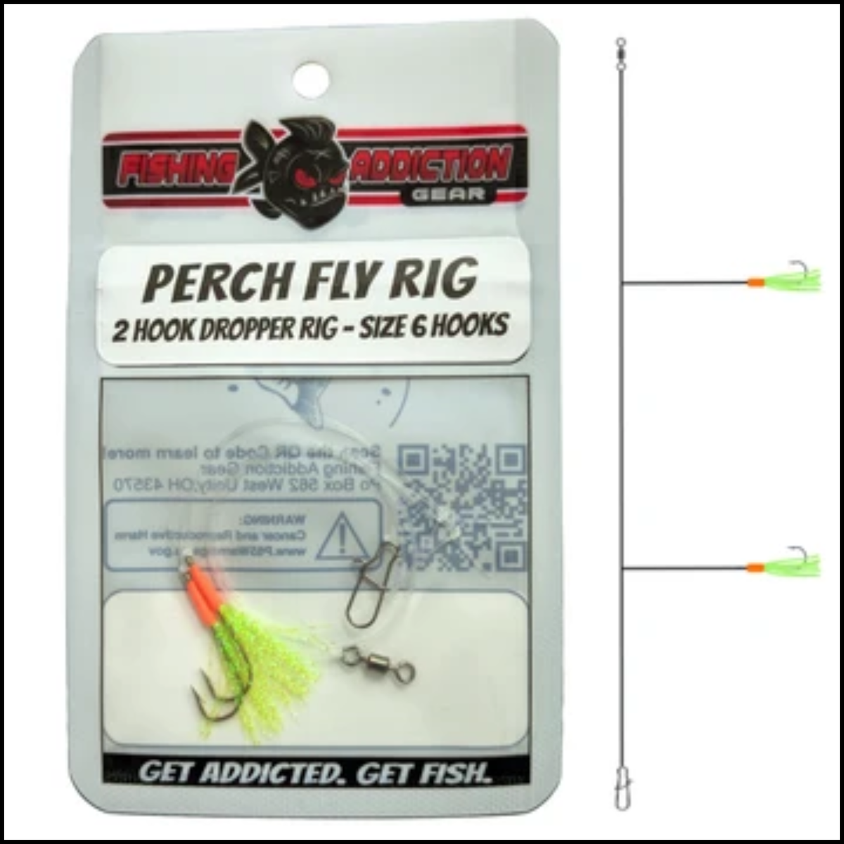 Fishing Addiction Perch Fly Rig Size 6