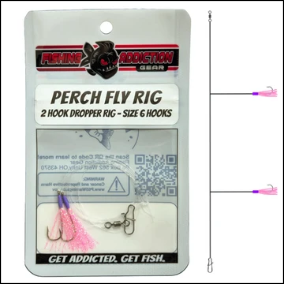 Fishing Addiction Perch Fly Rig Size 6