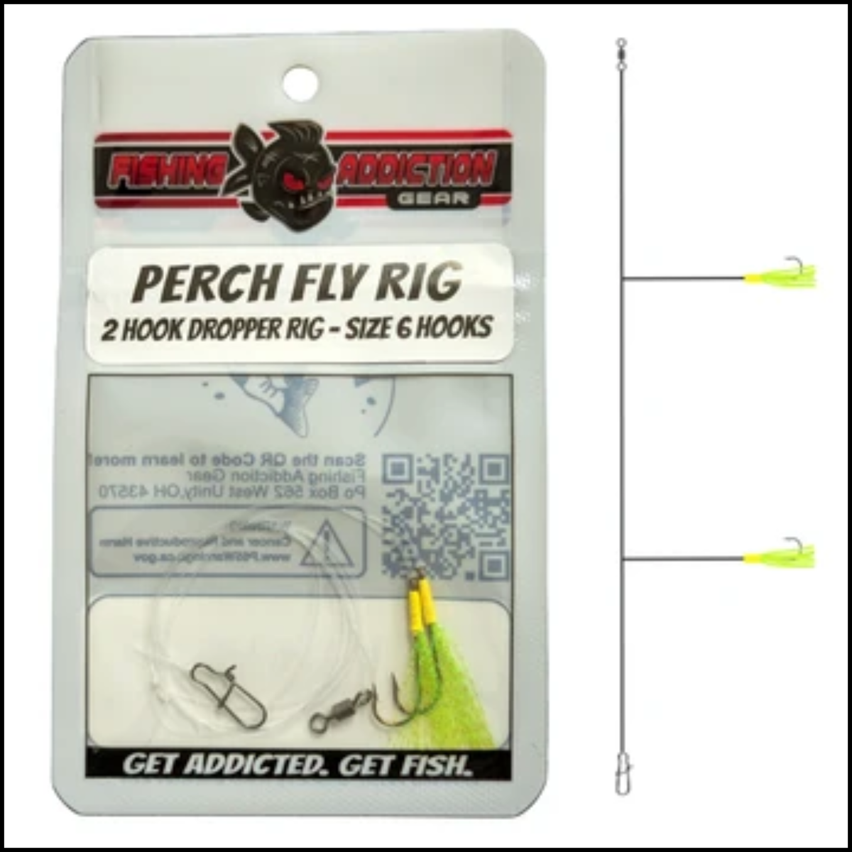 Fishing Addiction Perch Fly Rig Size 6